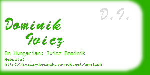 dominik ivicz business card